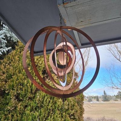 Outdoor Wind chimes and a whirly gig