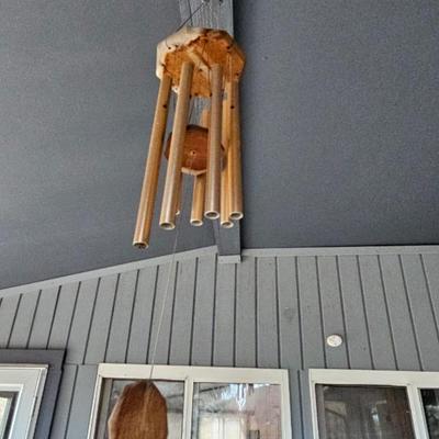 Outdoor Wind chimes and a whirly gig