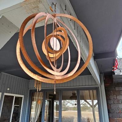 Outdoor Wind chimes and a whirly gig