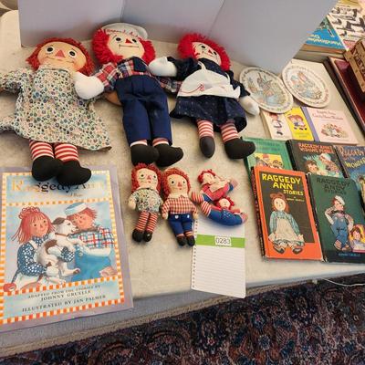 Raggedy Ann Dolls And Books Lot