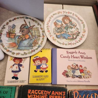 Raggedy Ann Dolls And Books Lot