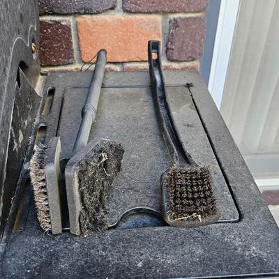 BBQ-Pro Outdoor grill with rotisserie and other cooking utensils