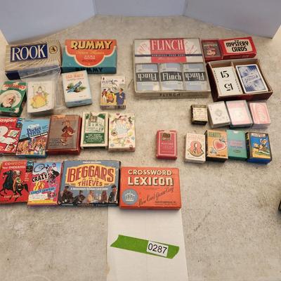 Playing Cards Games Lot Rook Rummy Flinch Casper OLD MAID Cowboy and Indians