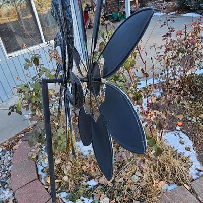 Tall Floral whirley gig / windmill