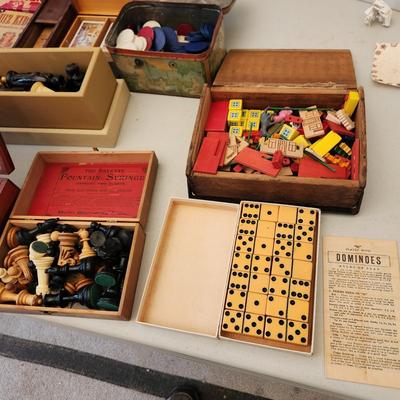Checkers Chess Board Games Marblelike Dominoes