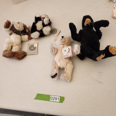 Lot of Plush Animals Boyds Stuffed Mohair, Investment Collection