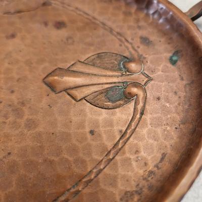 Vintage Roycroft Hammered Copper Serving Tray