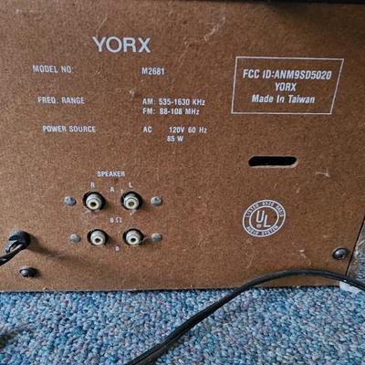 Yorx AM-FM stereo cassette / 8-Track /turntable / AM/FM Stereo receiver Model M2681