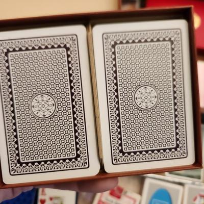 Lot of Playing Cards Kem Congress Wood Card Holder and Large Box