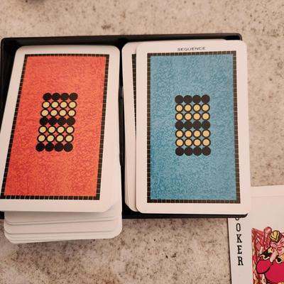 Lot of Playing Cards Kem Congress Wood Card Holder and Large Box