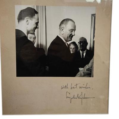 Rare President Lyndon B. Johnson Signed Photograph.