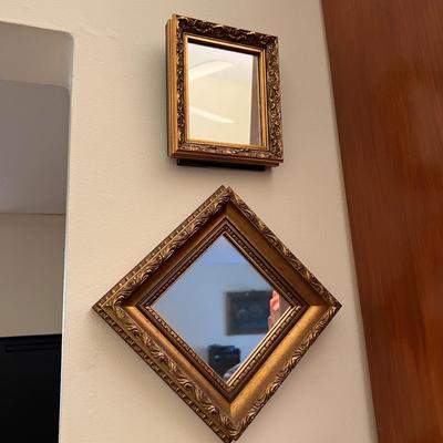 Lot of 5 Gold Gilded Framed Mirrors