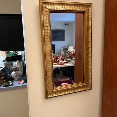 Lot of 5 Gold Gilded Framed Mirrors