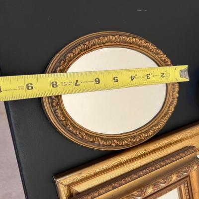 Lot of 5 Gold Gilded Framed Mirrors