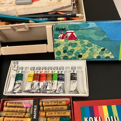 Huge Artist Lot - Oil Pastels, Colored Pencils, Watercolor Pencils, Chalk, Paint