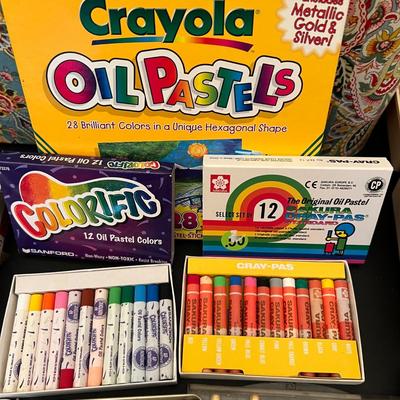Huge Artist Lot - Oil Pastels, Colored Pencils, Watercolor Pencils, Chalk, Paint