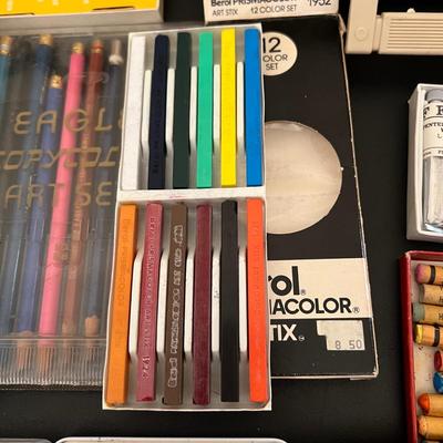 Huge Artist Lot - Oil Pastels, Colored Pencils, Watercolor Pencils, Chalk, Paint