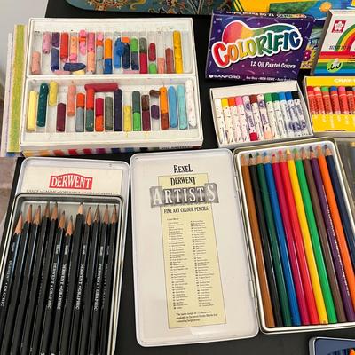 Huge Artist Lot - Oil Pastels, Colored Pencils, Watercolor Pencils, Chalk, Paint