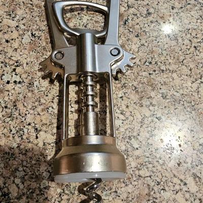 Glass serving plates, salt and pepper shakers, pampered chef food chopper, Knife set