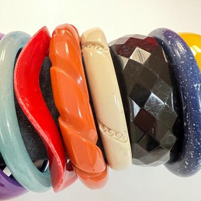 Vintage Bracelet Bangles Lot - Plastic, Bakelite