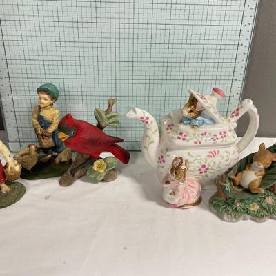 Schmid “Beatrix Potter” teapot music box and more
