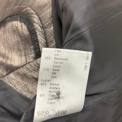 442 ST. EMILE Black/Gray Metallic Jacket and Skirt Size 10