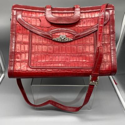 M.C. Marc Chantel Large Leather Briefcase
