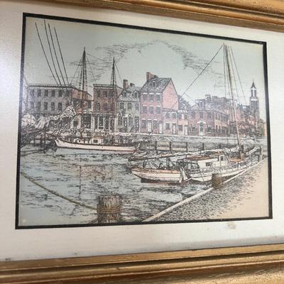 Lot Framed Vintage Art Prints