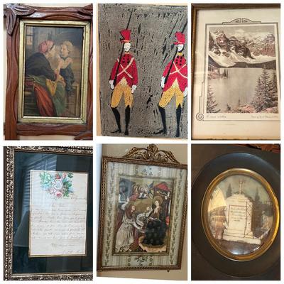 Interesting Antique Vintage Art Lot
