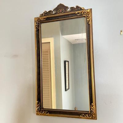 Vintage Hanging Framed Mirror 14"x27"