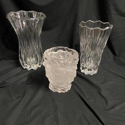 Crystal Vases and Pair of Stemmed Candleholders (1020BL-BM)