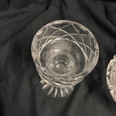 Crystal Vases and Pair of Stemmed Candleholders (1020BL-BM)