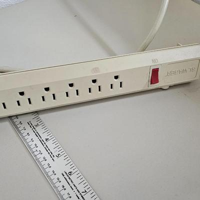 Office items and a folding table