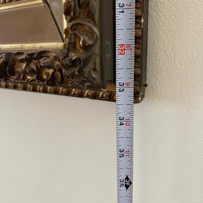 Large Vintage Gilded Framed Wall Mirror 33"x37"