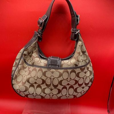 Coach Signature Hobo Shoulder Purse