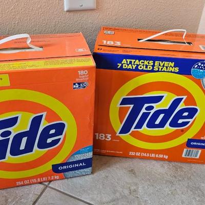 Tide laundry detergent 1 unopened 1 partial box