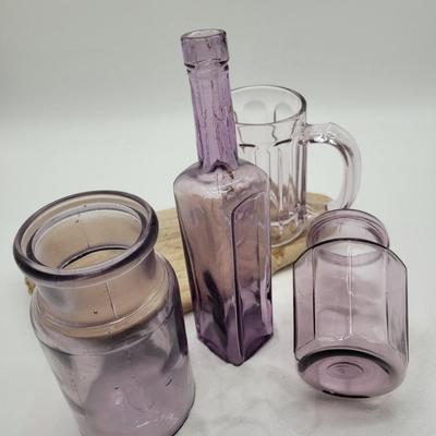 Sun purpled Jars and Mug