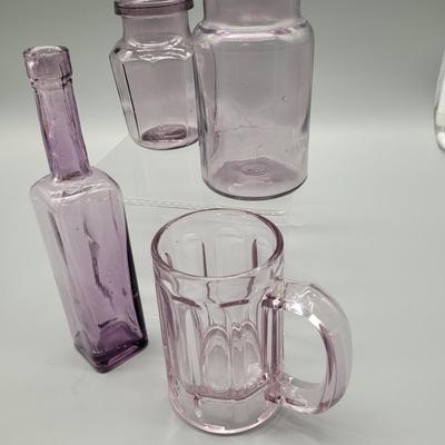 Sun purpled Jars and Mug