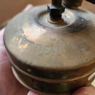 2 Vintage Lamps Autolite & SVEA 123 Brass Swedish Benzoline Petrol Essence Lamp