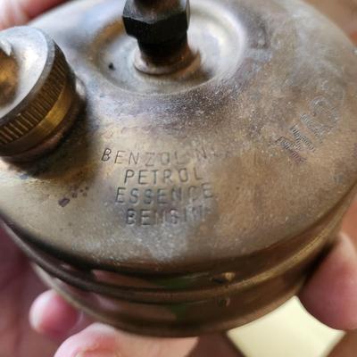 2 Vintage Lamps Autolite & SVEA 123 Brass Swedish Benzoline Petrol Essence Lamp