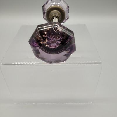 Purple glass double door knob