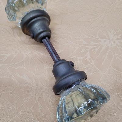 Glass Vintage Double Door Knob