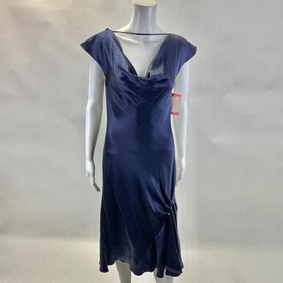 450 New CAROL PERETZ New York Navy Avocado Two-Piece Dress