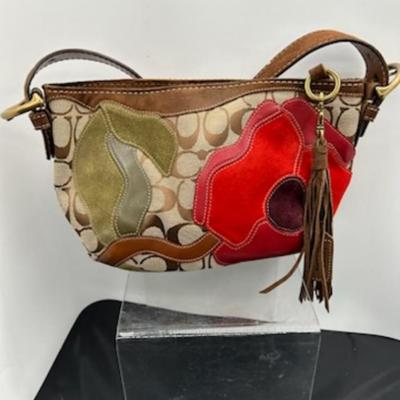 Coach Vintage Suede/Signature Poppy Bag