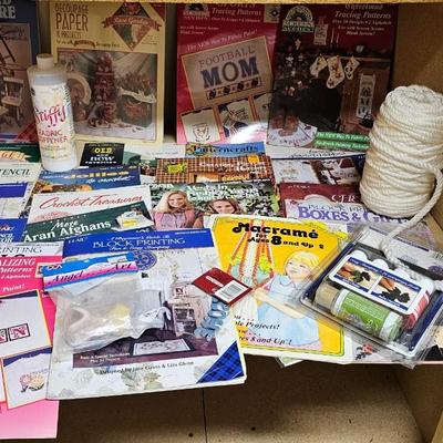 Craft booklets and crafting items - macramé - decoupage - painting techniques and more