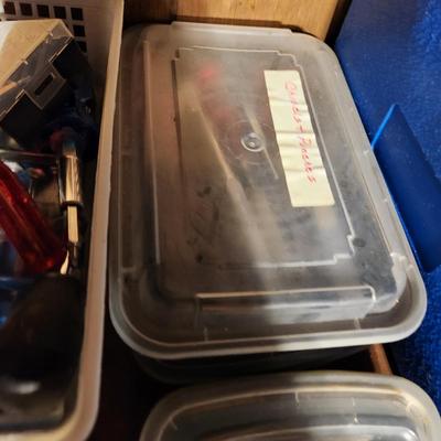 Shelf Lot of Tools Pliers, Drivers,