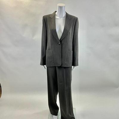 452 MAX MARA Grey Two-Piece Blazer Suit