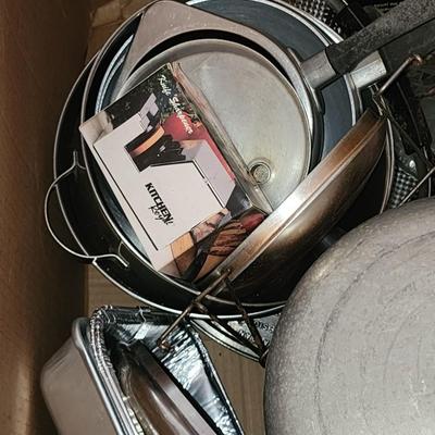 Kitchen pots and pans lot.