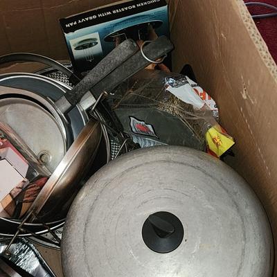 Kitchen pots and pans lot.