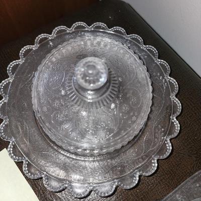 Pair of vintage butter dishes.